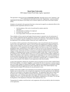 Federal Work Study Agreement Sample