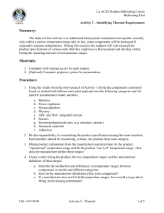 Identifying Thermal Requirements