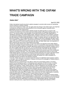WHAT`S WRONG WITH THE OXFAM TRADE CAMPAIGN