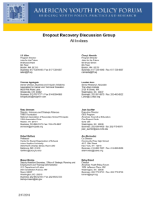 Dropout Recovery Discussion Group All Invitees Lili Allen Cheryl