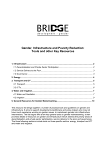 Gender, Infrastructure and Poverty Reduction: - Bridge