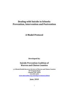 Suicide Prevention Protocol