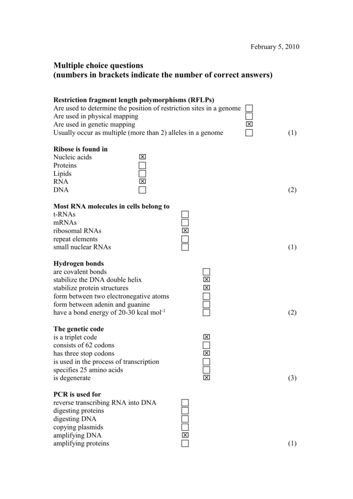 Multiple Choice Questions