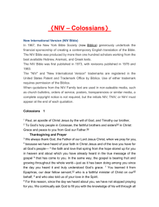 Colossiansã€‹