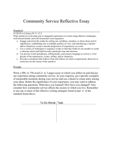 Community Service Reflective Essay