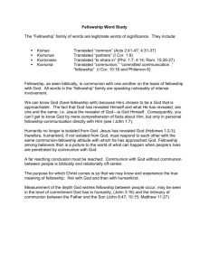 Fellowship Word Study