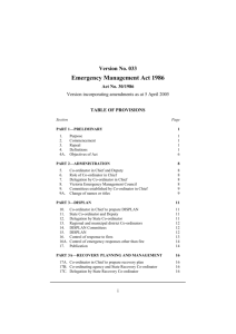 Emergency Management Act 1986
