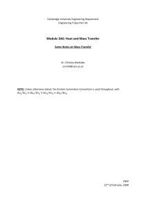 Notes on Mass Transfer - Department of Engineering