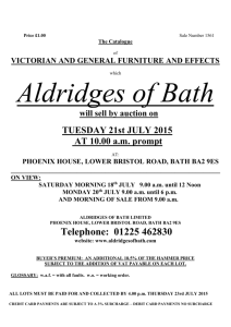 The Catalogue - Aldridges of Bath Ltd.