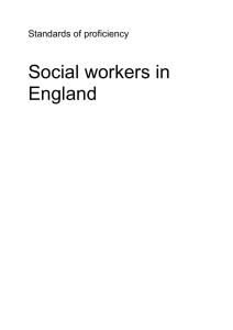 Standards of proficiency, Social workers in England