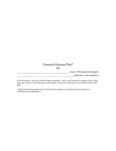 Chemical Hygiene Plan - Texas Tech University Health Sciences