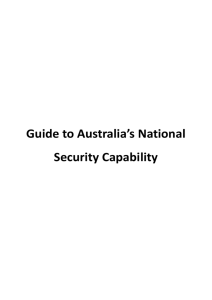 Guide to Australia`s National Security Capability