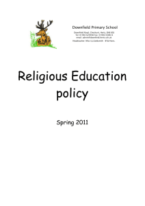 Draft Religious Education policy