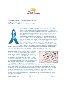 colorectal cancer screening - University of Colorado Hospital