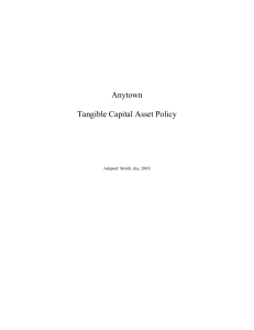Sample Tangible Capital Asset Accounting Policies