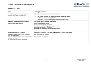 FS English E3 - Edexcel Sample Lesson Plans