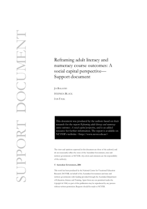 Reframing adult literacy and numeracy course outcomes: A social