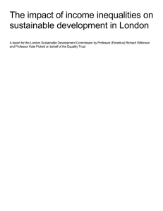 The impact of income inequalities on sustainable development in