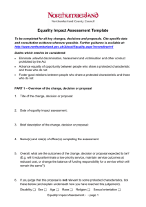 Equality Impact Assessment Template