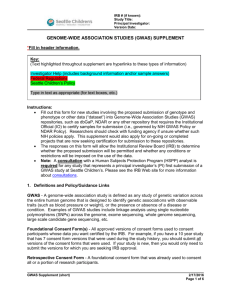 Genome-Wide Association Studies Supplement