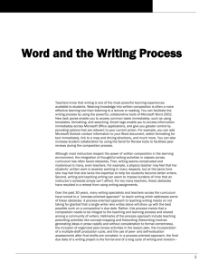 Word and the Writing Process - Center