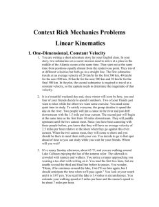 Context Rich Mechanics Problems