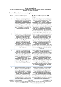 Level descriptions for new KS3 Maths curriculum