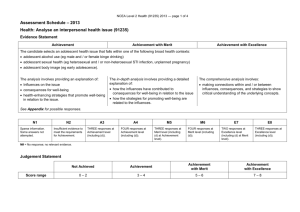 NCEA Level 2 Health (91235) 2013 Assessment Schedule