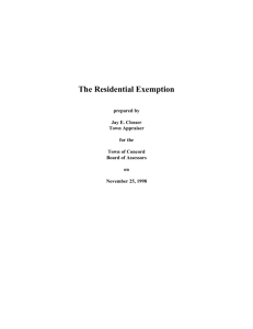 Residential Exemption