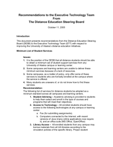 Session Report from the October 2005 Meeting