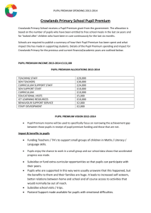 Crowlands Primary School Pupil Premium