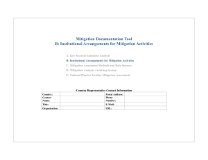 INSTITUTIONAL ARRANGEMENTS FOR NATIONAL