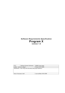 Software Requirements Specification (SRS) in MS Word2k