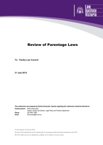 Review of Parentage Laws