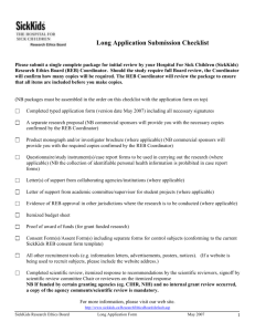 Long Application Submission Checklist