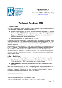TAG Roadmap 2006
