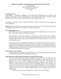 HOSPITAL DISTRICT URBAN DESIGN FORUM MEETING MINUTES