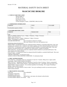 Mascocure Biokure MSDS