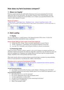 How does my farm business compare? Return on Capital Return on