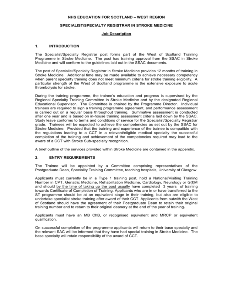 Job Description NHS Education For Scotland