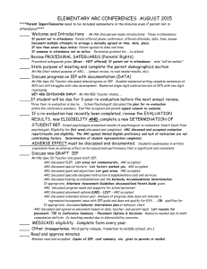 ARC Elementary Checklist 2015