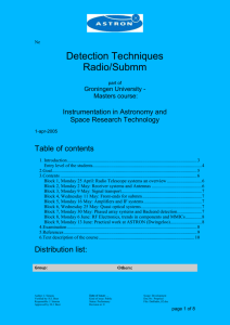 Detection Techniques Radio/Submm