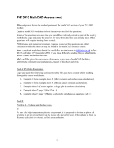 PH15010 MathCAD Assessment