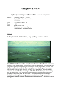 Hydrological modelling of the Okavango Delta: A basis for