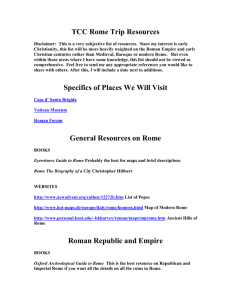 TCC Rome Trip Resources