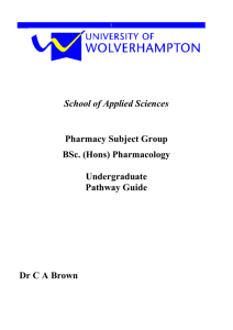 Pharmacology - University of Wolverhampton