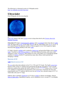 Ultraviolet - Department of Atmospheric Sciences