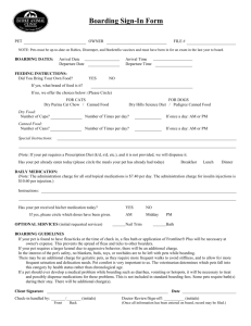 Boarding Form - Burke Animal Clinic