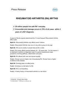 Rheumatoid Arthritis (RA) myths