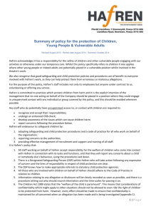 Safeguarding Policy August 2013 - condensed PJW